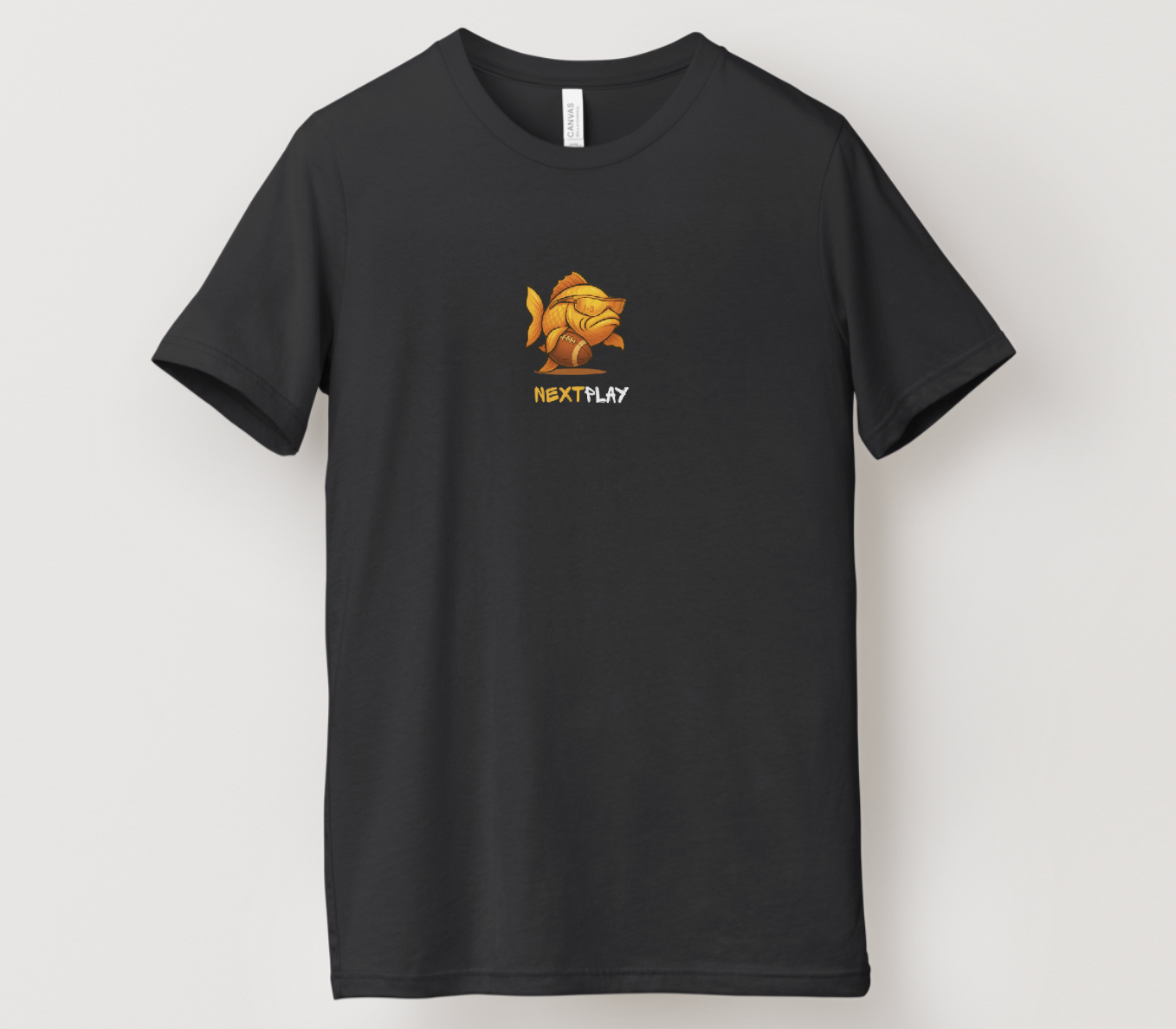 Desert Dawgs T-Shirt – “NEXT PLAY” Goldfish Front & Scottsdale, AZ Logo Back | Performance Fit | Black | Youth & Adult Sizes