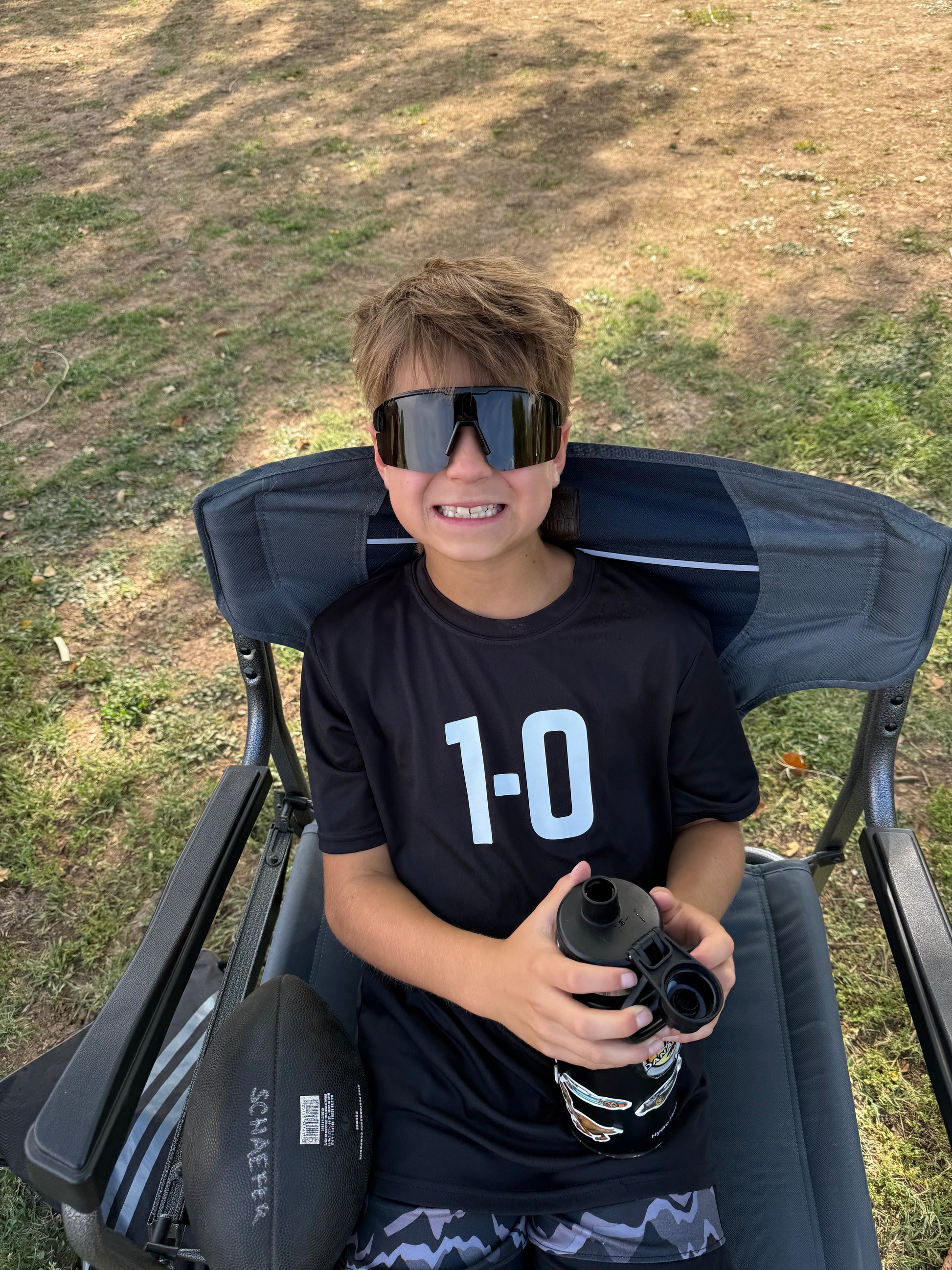 10U Texans Performance T-Shirt – 1-0 Mentality Front | Championship Black Edition | Moisture-Wicking | Youth Sizes