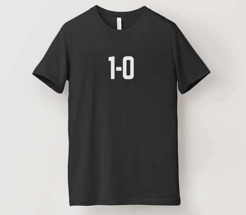 10U Texans Performance T-Shirt – 1-0 Mentality Front | Championship Black Edition | Moisture-Wicking | Youth Sizes