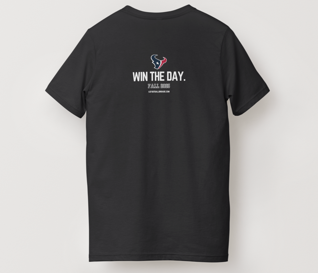 10U Texans Performance T-Shirt – 1-0 Mentality Front | Championship Black Edition | Moisture-Wicking | Youth Sizes