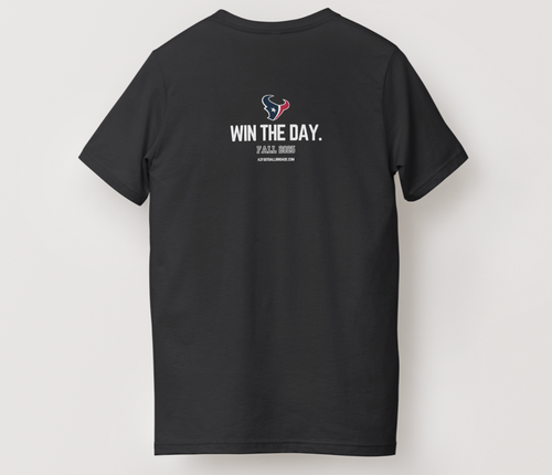 10U Texans Performance T-Shirt – 1-0 Mentality Front | Championship Black Edition | Moisture-Wicking | Youth Sizes
